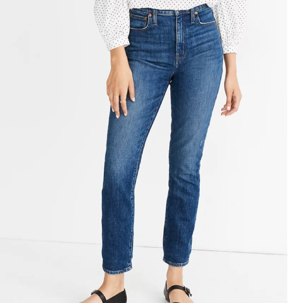 Madewell The High-Rise Slim Boyjean in Barksdale Wash